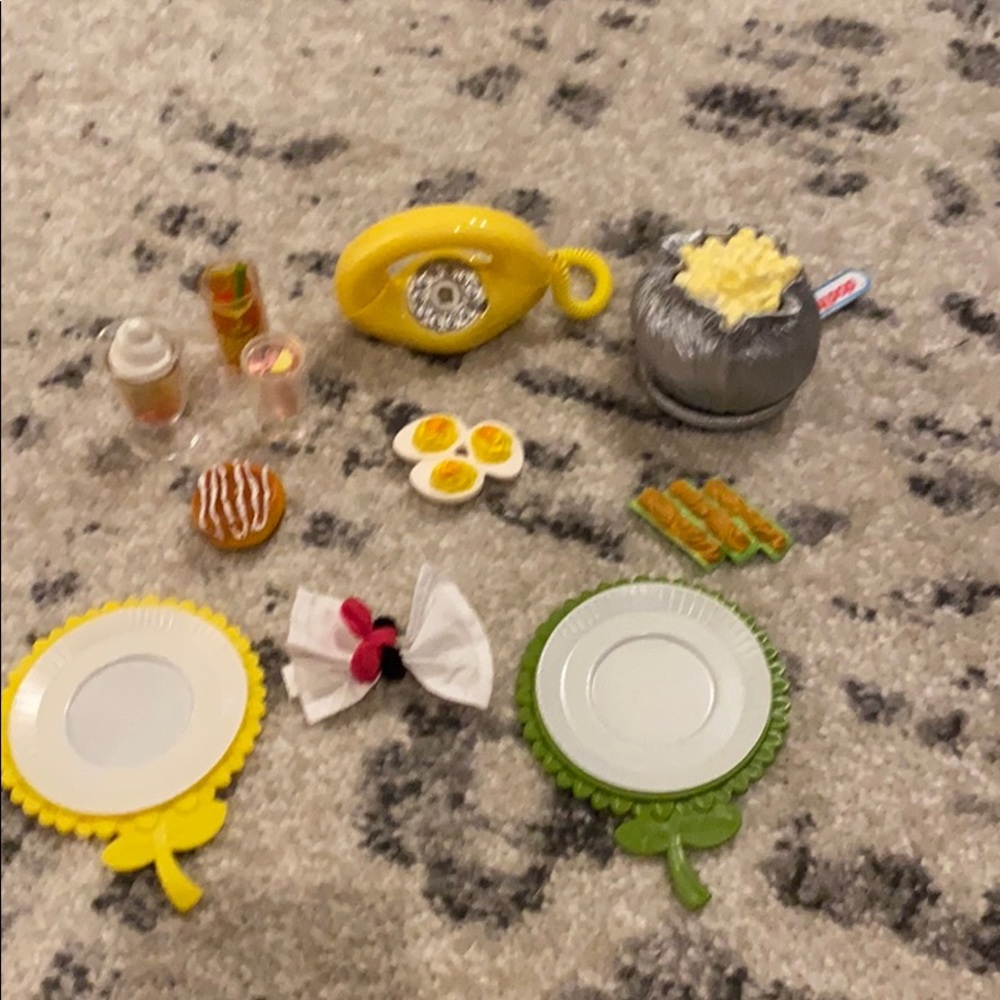11 piece American girl doll food set